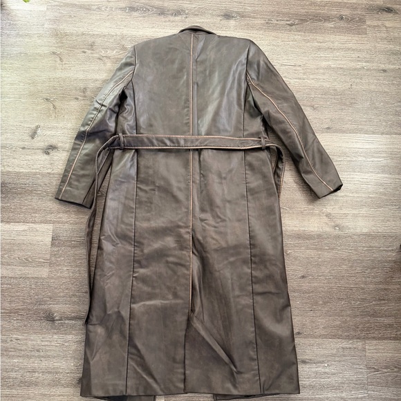 Zara Dark Brown Trench Coat - Picture 7 of 9